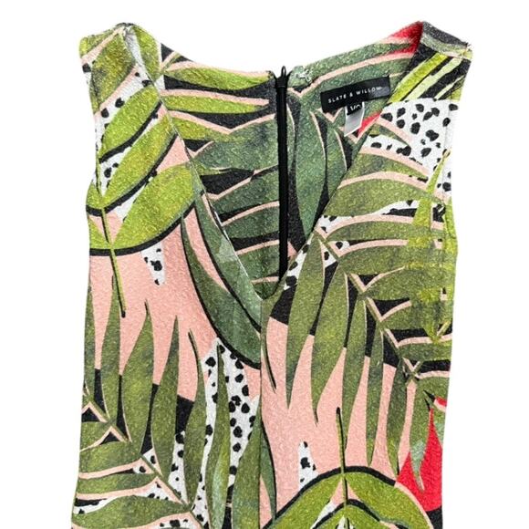 Slate & Willow Tropical Jumpsuit in Green Multi, Size XS - Picture 6 of 8